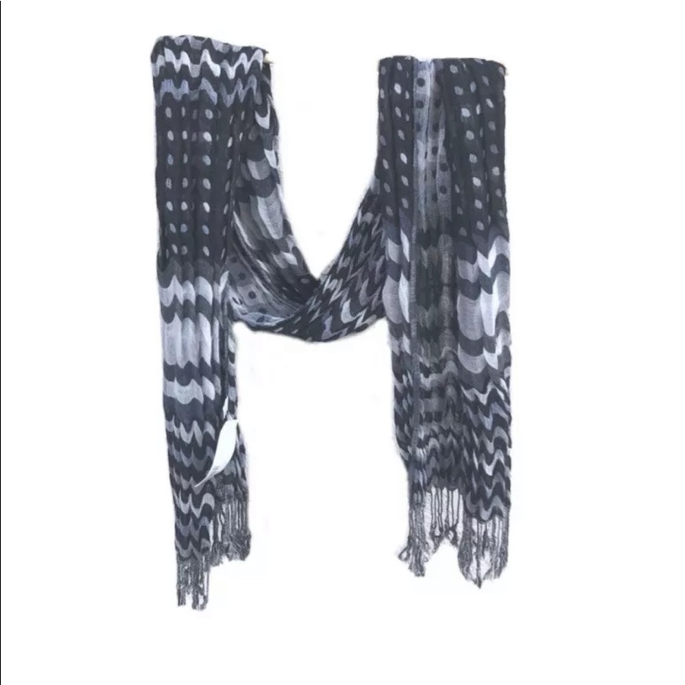 NWT Patterned Scarf with Fringe